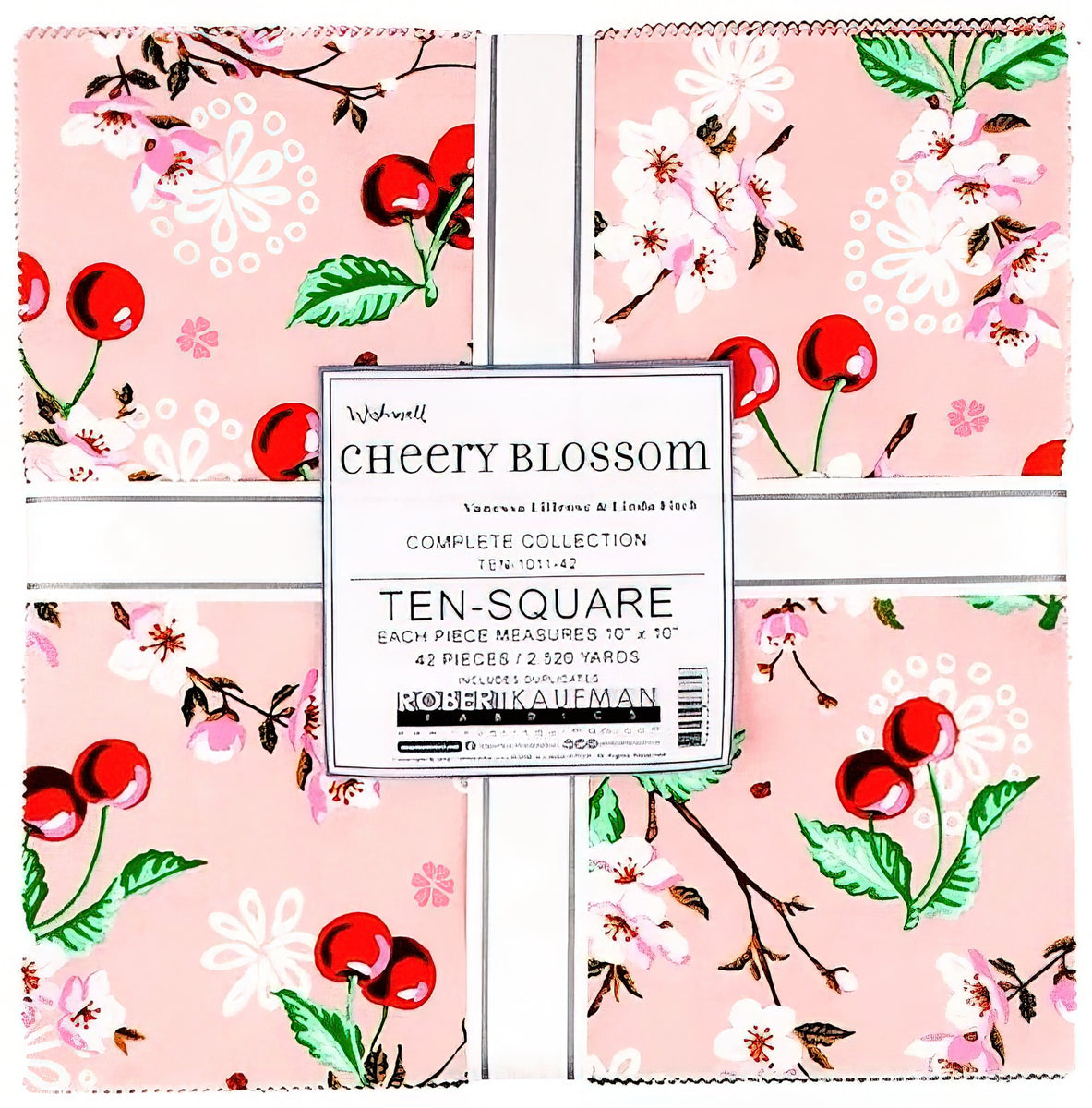 Kaufman - Wishwell: Cheery Blossom Ten Inch Squares 42 pcs