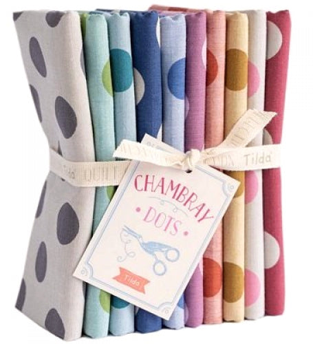 Tilda - Chambray Dots Fat Quarter Bundle 10 Fabrics