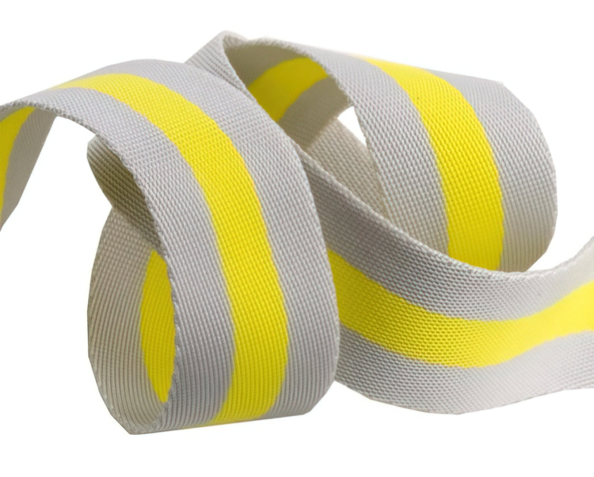 Tula Pink Webbing 2yd x 1.5in - Grey and Lime