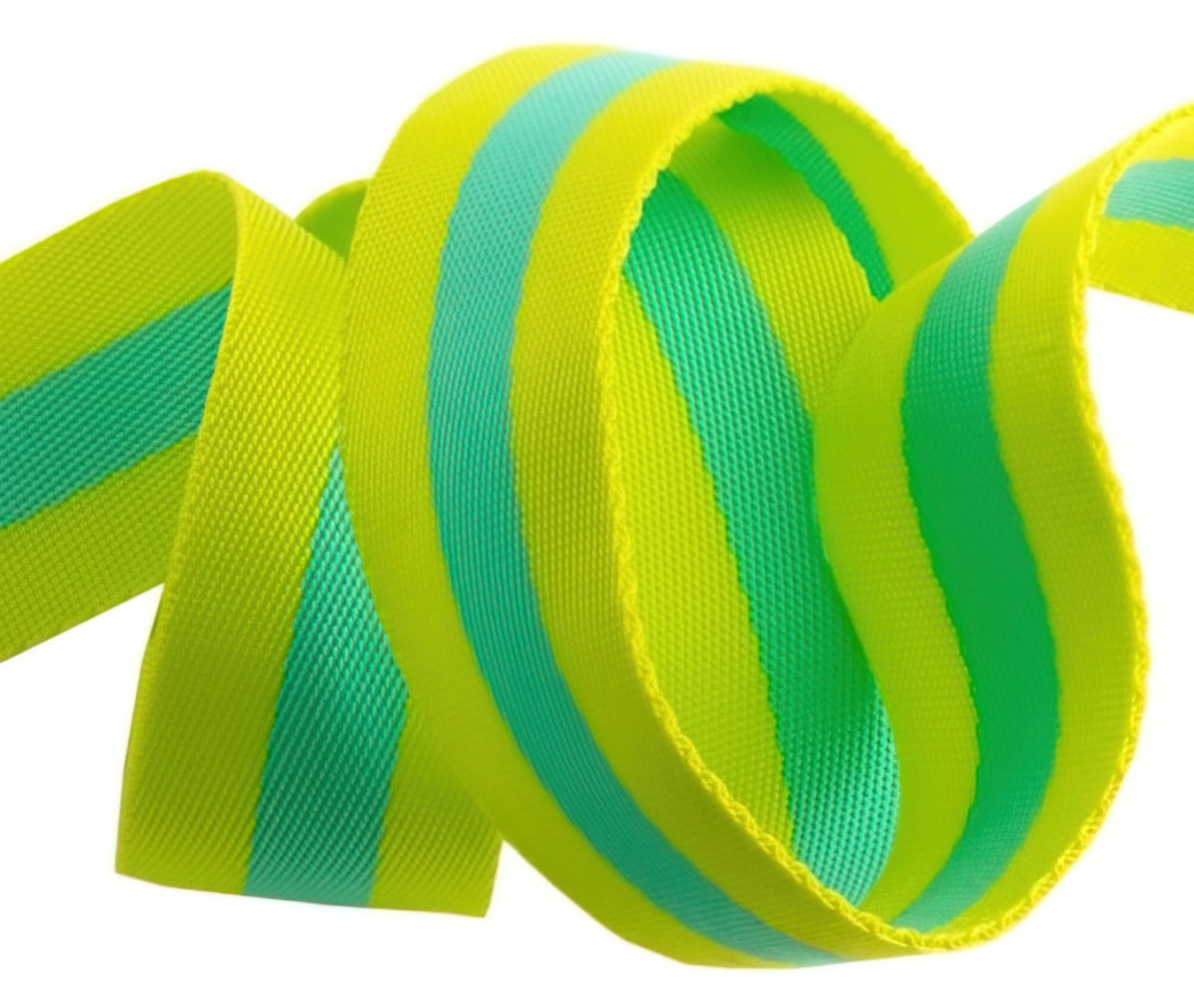 Tula Pink Webbing 2yd x 1.5in - Lime and Turquoise