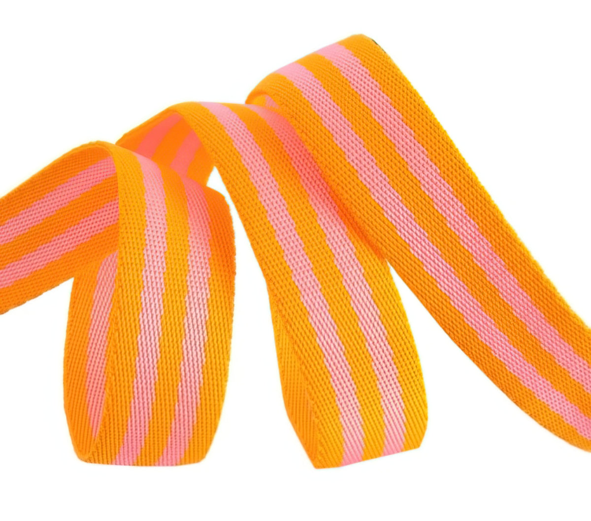 Tula Pink Webbing 2yd x 1in - Pink and Orange