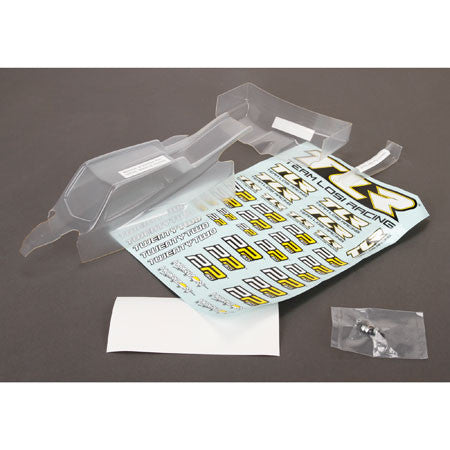 LOSI TLR330004 Light Weight Body/Wing Clear w/Stickers 22 3.0