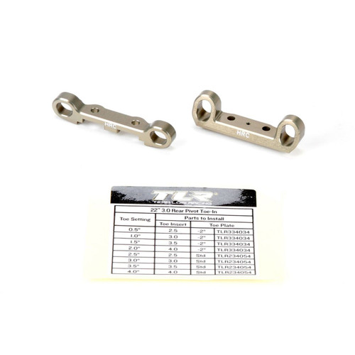 Team Losi Racing 334033 22 3.0 Aluminum HRC Rear Pivot Block Set