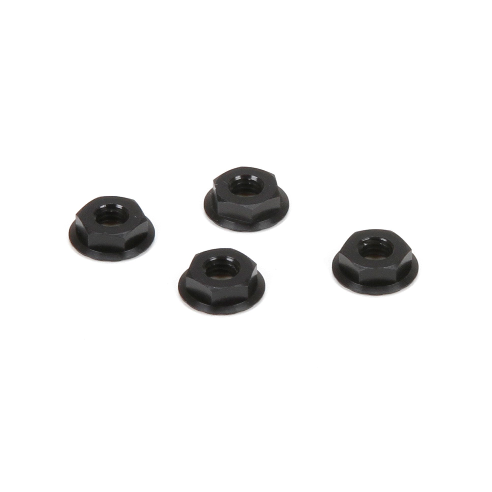 Aluminum Low Profile Serrated Lock Nuts 4mm (4) (TLR336003)
