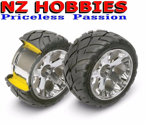 Traxxas 5577R Front All-Star Wheels w/Anaconda Tires Nitro Stampede Rustler Jato