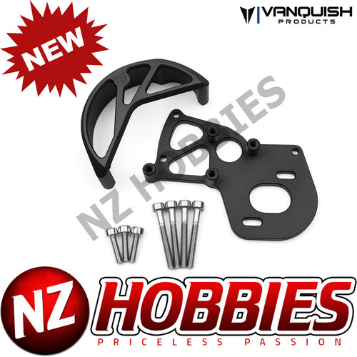 VANQUISH VPS02210 VS4-10 MOTOR MOUNT / GEAR GUARD BLACK ANODIZED