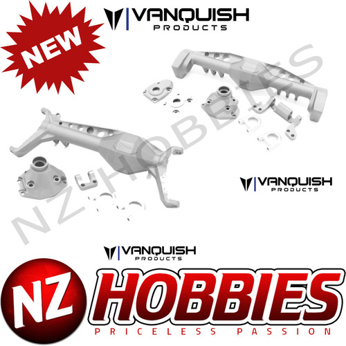 VANQUISH AXIAL SCX10-III CURRIE F9 FRONT /REAR AXLE CLEAR ANODIZED