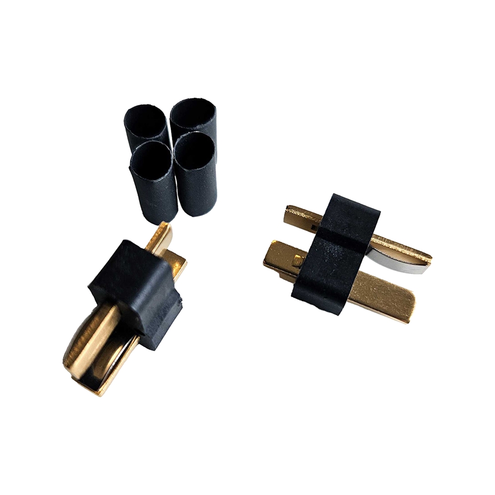 W.S. Deans HB High Temp - Ultra Plug, 12-16 AWG, Black, Male (2)