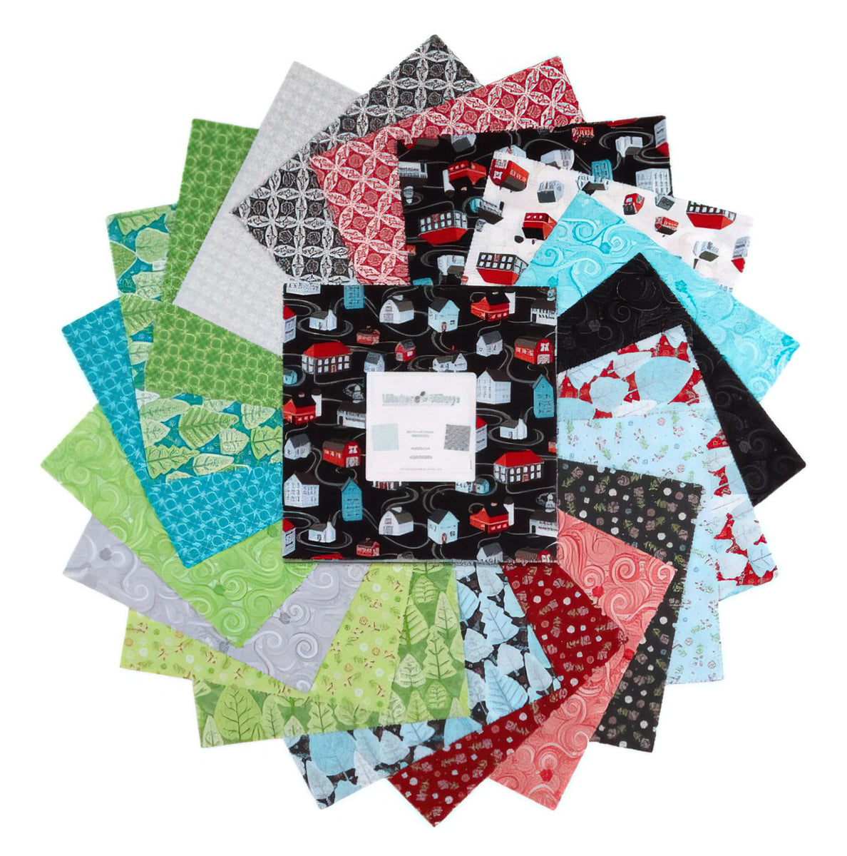 Benartex - Winter Village 10x10 Pack by Amanda Murphy 42 pcs