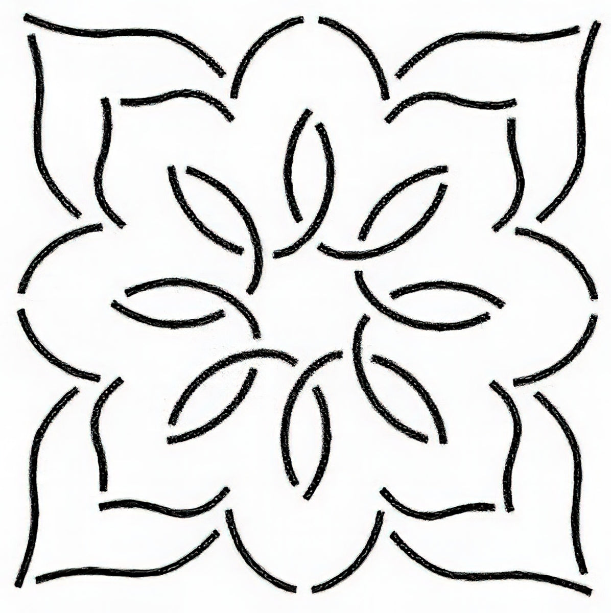 Floral Design 7.5 inch StencilMO33QC