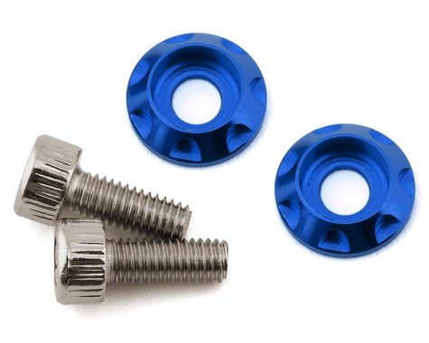 Team Brood BRO-TBR-M3MWKITHSU8 M3 Motor Washer Heatsink w/Screws (Blue) (2) (8mm)