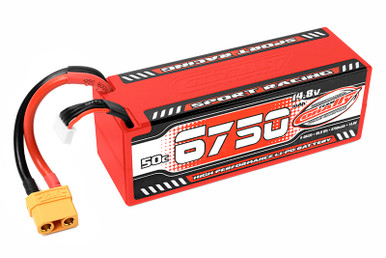COR49430 6750mAh 14.8v 4S 50C Hardcase Sport Racing LiPo Battery with Hardwired XT90 Connector