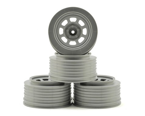 DE Racing Speedway SC Short Course Wheels (Silver) (4) (21.5mm Backspace) Slash Rear w/12mm Hex