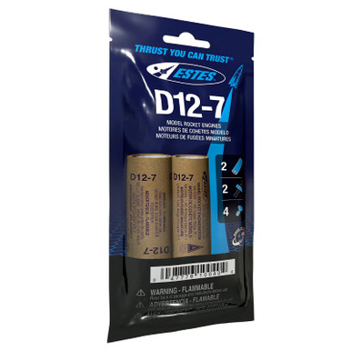 Estes 1568 D12-7 Engines - 2 Pack