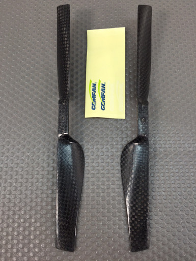 GEM8038SCFLR GemFan 8" x 3.8" (1) CW, (1) CCW Carbon Fiber Propeller Parrot AR Drone 1.0/2.0