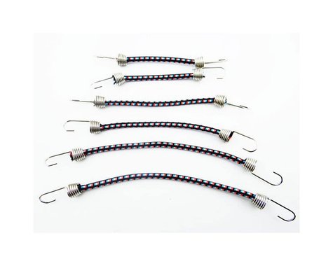 Hot Racing 1/10 Scale Bungee Cord Set (6) (Black W/ Blue Orange) (ACC468C1285)