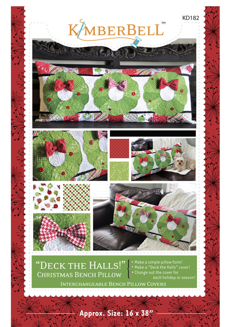 Deck The Halls Bench Pillow KimberBell Designs KD182