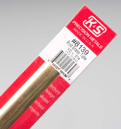 KS8139 K&S Round Brass Tube 1/2"
