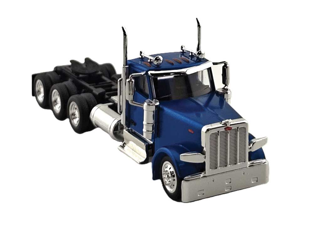 Peterbilt 589 3-Axle Day-Cab Semi Tractor - Assembled -- Metallic Blue