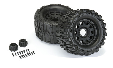 Trencher HP 3.8" Belted MT Tires, Raid Black Mounted 8x32 17mm Hex (2) PRO1015510