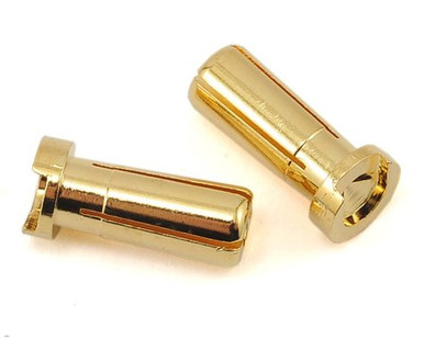ProTek RC Low Profile 5mm "Super Bullet" Solid Gold Connectors (2 Male) PTK-5045
