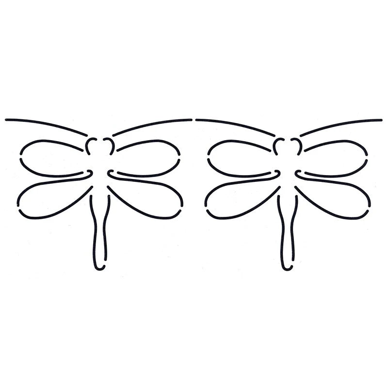 DRAGONFLY BORDER STENCIL el46