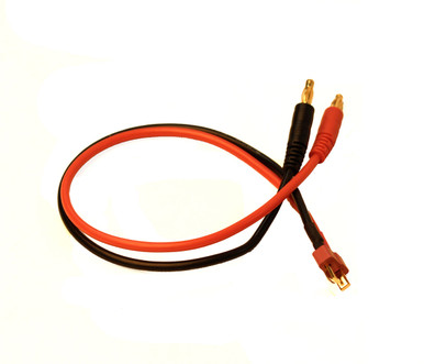 RCE1620 Charge Adapter: Male Deans (T-Plug) to Male 4mm Bullets-300mm Wire
