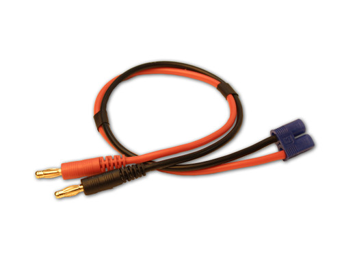 Racers Edge 1622 Charge Adapter EC3 Device to Male 4mm Bullets-300mm Wire