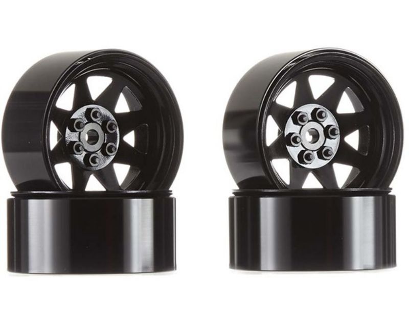 RC4WD Z-W0190 Black WD 6-Lug Wagon 2.2 Stl Stamped Beadlock Wheels (4) (Z-W0190)
