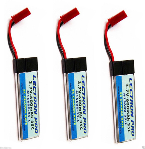 New Lectron Pro 3.7 volt 600mAh 35C LiPo Battery For UDI U818A UFO 3 pcs/packs