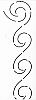 Ocean Wave Border Stencil with Corner 210261