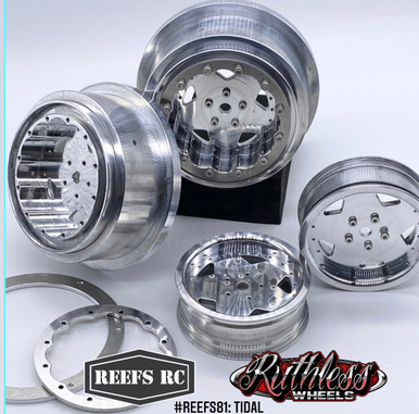 SEHREEFS81 Tidal Beadlock Drag Wheels w/ Rings and Hardware (4pcs)