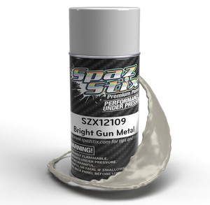 Spaz Stix - Bright Gun Metal Aerosol Paint, 3.5oz Can szx12109