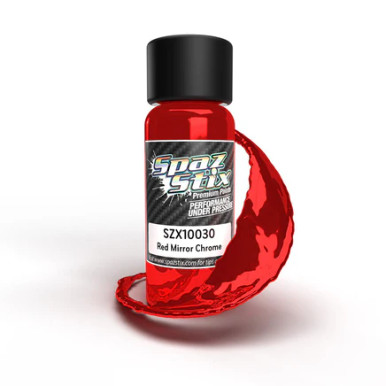 Spaz Stix - Red Mirror Chrome Airbrush Ready Paint, 2oz Bottle10030