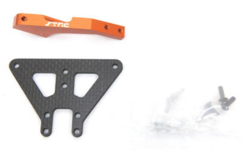 ST Racing Concepts SPTSTA80101FO Aluminum Graphite Front Chassis Brace for Exo Buggy Orange (STA80101FO)