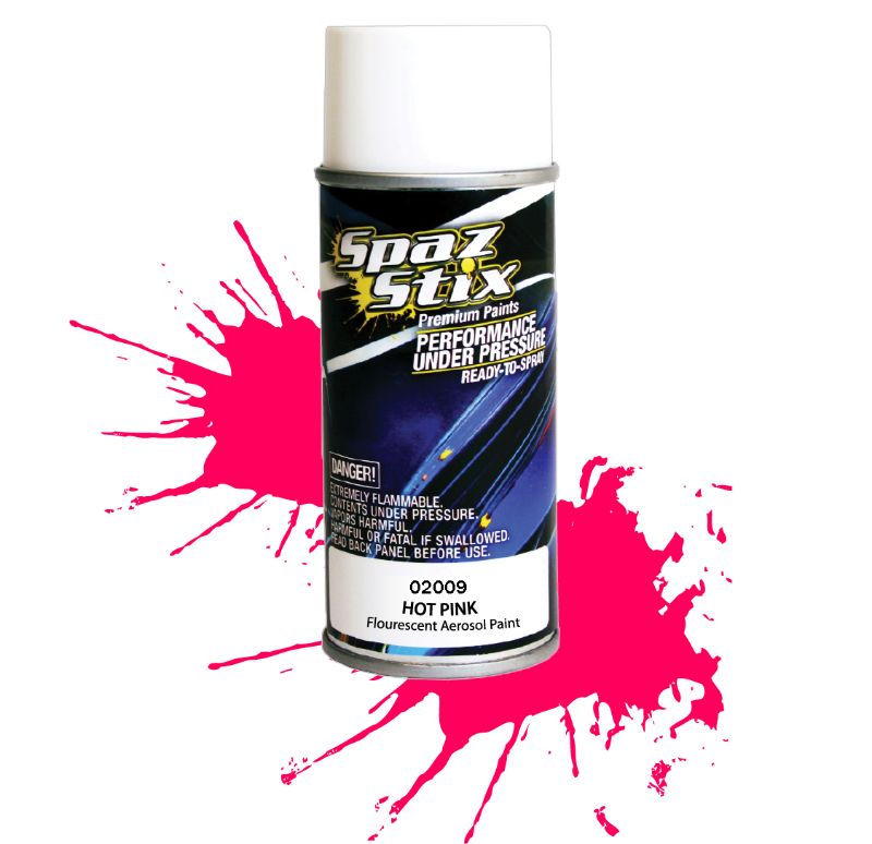 Spaz Stix SZX02009 Hot Pink Flourescent Aerosol Paint 3.5 Oz (02009)