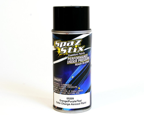 New Spaz Stix SZX05209 COLOR CHANGING PAINT ORANGE / PURPLE / TEAL AEROSOL 3.5OZ