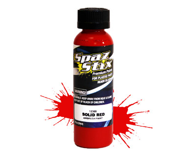SZX12300 Solid Red Airbrush Ready Paint, 2oz Bottle