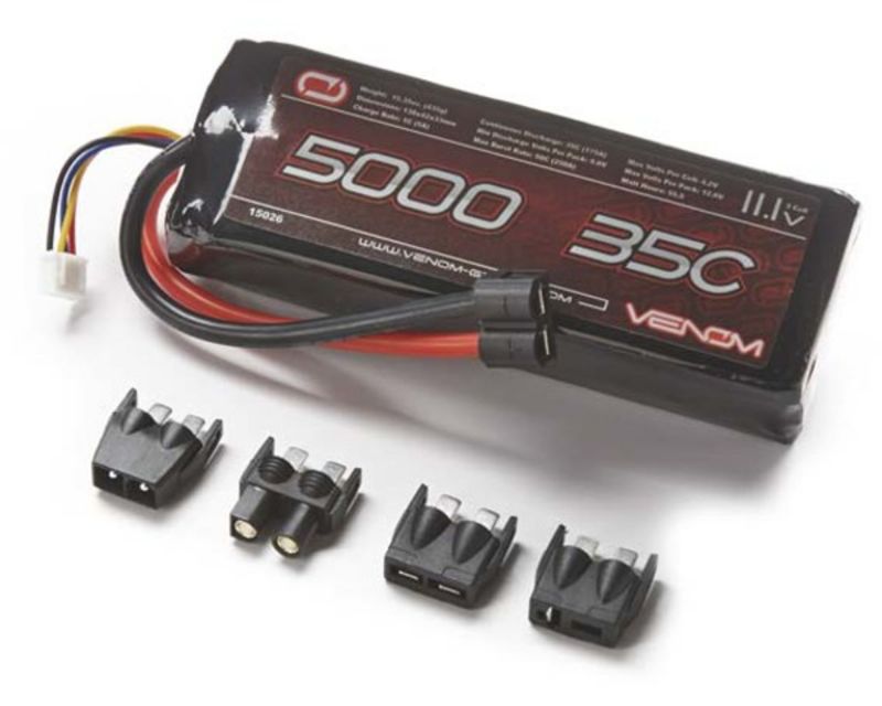 Venom Racing VNR15026 Venom LiPo 3S 11.1V 5000mAh 35C Universal Plug (15026)