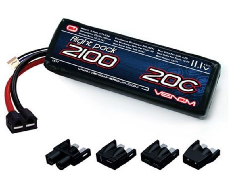 Venom Racing VNR1577 20c 3s 2100mah 11.1v Lipo soft Case with Universal Plug (1577)