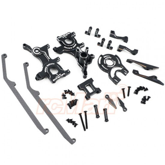 Yeah Racing Aluminum Performance Upgrade Kit for Yokomo YD2S (Black) (YKYD-S03BK)