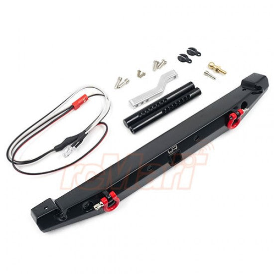 Yeah Racing Aluminum Alloy Rear Bumper W/LED For Traxxas TRX-4 SCXI0 II (TRX4-058BK)