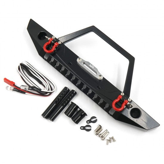 Yeah RacingAlloy Front Bumper w/LED Light For TRX-4 RedcatGen8 AXIAL SCX10 / II (TRX4-092)