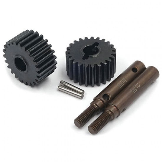 Yeah Racing23T HD Tool Steel Shaft & Steel Portal Drive Output Spindle Gear 2pcs For Traxxas TRX-4 TRX-6 (TRX4-066)