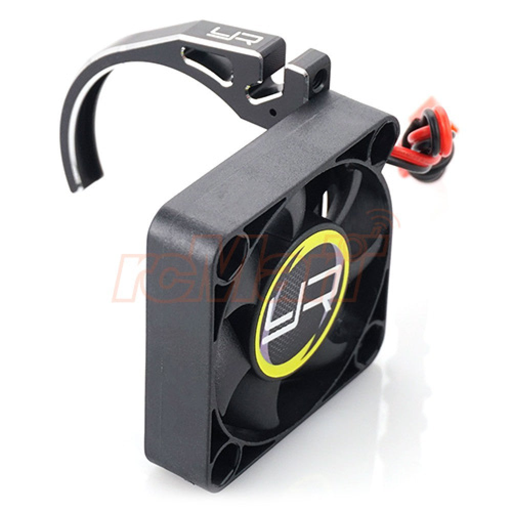 Yeah Racing Aluminum 7075 Fan Mount w/YA-0327 40mm Fan for 540 Motor (Black) (YA-0526BK)