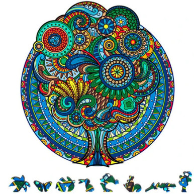 ZenChalet Puzzles - Floral Retro Wooden Puzzle, 200 Pcs zcpfr200